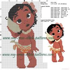 Baby Vaiana La Legende Du Bout Du Monde Grille Point De Croix Point De Croix Point De Croix Libre Motifs De Couture