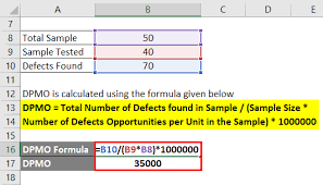 If a part has only one opportunity of producing defect then ppm & dpmo will have same meaning but if opportunities for. Dpmo Formula How To Calculate Dpmo Excel Template