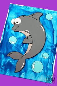 Free Printable Dolphin Craft For Kids Simple Mom Project Dolphin Craft Animal Crafts For Kids Ocean Animal Crafts