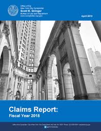 Annual Claims Report Office Of The New York City