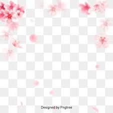 Pink Falling Cherry Border Png And Psd In 2020 Flower Clipart Hand Drawn Flowers Cherry Blossom Petals
