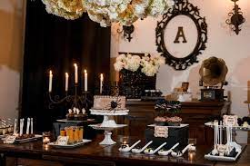You Ll Be Creepily Captivated By This Addams Family Engagement Party Addams Family Themed Wedding Elegant Halloween Engagement Party Decorations