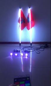 Fiacarlighting Pair 4feet Flexible Rgb Led Whip Lights 4pcs Rgb Rock Lights Lights Led Led Strip Lighting