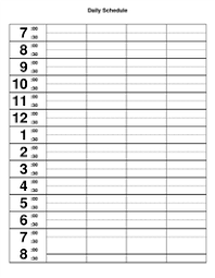 Daily Schedule Template Pdf Daily Calendar Template Daily Schedule Template Daily Planner Template