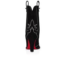 Santigag Strass 85 Black Veau velours - Women Shoes - Christian Louboutin
