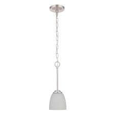 Craftmade Serene Brushed Nickel Transitional Frosted Glass Bell Pendant Light In The Pendant Lighting Department At Lowes Com