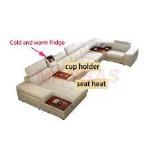 Si le canapé est bien souvent placé au centre du salon, cela n'a bonne nouvelle : Living Room Sofa Real Genuine Leather Sofas Salon Couch Puff Asiento Muebles De Sala Canape Heating Cold And Warm Fridge Usb U Living Room Sofas Aliexpress