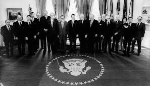 He died at 81 in 1994. 1974 Nixon Cabinet From Left Bryce Photograph By Everett