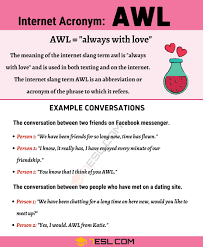 Online dating (or internet dating) is a system that enables people to find and introduce themselves to potential connections over the internet, usually with the goal of developing personal, romantic. Awl Meaning How To Use The Trendy Term Awl Correctly 7esl In 2021 Other Ways To Say Meant To Be English Lessons