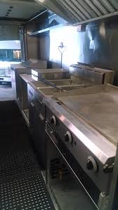 Refrigerated Sandwich Prep Table Custom Steam Table With Work Top Table Double Fryer And Flat Grill Custom Design Food Truck Food Truck Design Food Trailer