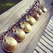 Carnivals And Car Washes Love Token Coin Bracelet Jangles And Etsy Love Token Coin Bracelet Coin Necklace