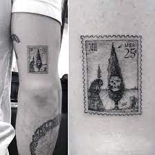 For example, the tattoo's size can determine the number of sessions you need to reserve for the ultimate fade out of the ink. 20 Postage Stamp Tattoo Designs For Men Traveler Ink Ideas Tattoo Designs Men Tattoos Tattoo Designs