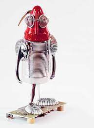 How To Make Tin Can Garden Art Robots Empress Of Dirt Aluminum Can Crafts Everyday Objects Recycled Robot