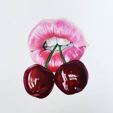 Harumi Cherry Drawing Lip Art Painting Cherry Tattoos
