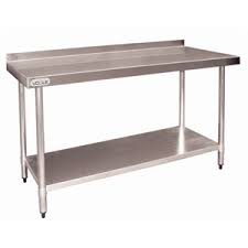 Our rectangular trestle steel tables seats up to 8 people around a table. Hire A Stainless Steel Prep Table 1800mm Upstand Catering Equipment Preparation Tables Blast Event Hire