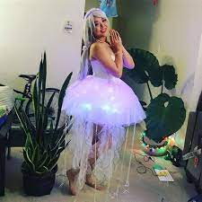 Diy Jellyfish Costume Ideas Images Tutorial Maskerix Com Jellyfish Halloween Costume Jellyfish Halloween Jellyfish Costume Diy
