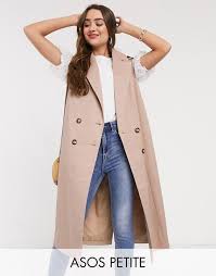 Shop the latest miss selfridge tailored maxi coat in camel trends with asos! Asos Design Petite Sleeveless Trench Coat In Stone Asos Sleeveless Trench Coat Sleeveless Trench Trench Coats Women