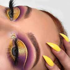 Pin De Luciana En Makeup Maquillaje Morado Maquillaje Amarillo Contorno Maquillaje