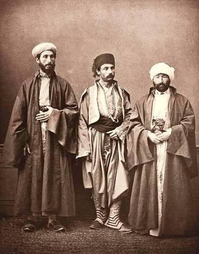 An Armenian priest, a Muslim Mullah, and a Greek priest, Konia. (1873, in Ottoman Empire).