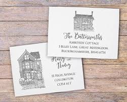 Custom House Portrait Address Cards New Home Change Of Etsy Address Card Custom House Portrait New Home Cards