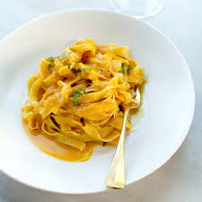 Tagliatelle With Fennel In White Wine Pumpkin Sauce Recipe Recipe Autumn Pasta Recipes Pumpkin Sauce Best Pasta Recipes