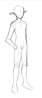 Male Elf Body Base Hand In Pocket By Hermengarde Anime Drawings Boy Drawing Base Human Drawing