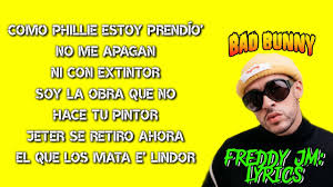 El rapero y reguetonero puertorriqueño bad bunny está de estreno. Bad Bunny Ronca Freestyle Letra Lyrics Prod Lyrics Freddy Jm Youtube
