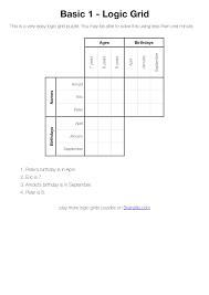 Here you can enjoy the 25 brain teasers, puz­zles & games that sharp­brains read­ers (pri­mar­i­ly adults, but younger minds too) have enjoyed the most since 2010. Printable Logic Grid Puzzles Brainzilla Pdf Docdroid