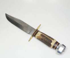 Maybe you would like to learn more about one of these? Vintage Solingen Germany Xl Edge Brand Stag Handle Carbon Steel Bowie Hunting Knife Leather Sheath Knife Leather Sheath Knife Leather Sheath