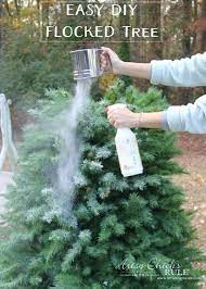 Diy Flocked Tree Easier Than It Seems All The Details Artsy Chicks Rule Flocked Christmas Trees Christmas Deco Flocked Trees