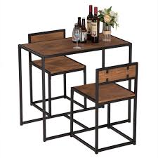 ktaxon industrial 3 piece dining table