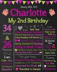 Decoration Birthday Poster Board Ideas 2nd Birthday Chalkboard Sign For Second Birthday By Chalkyprints Birthday Chalkboard Birthday Chalkboard Sign Baby Birthday Chalkboard