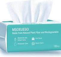 MSOEUESO Soft Dry Wipes Cotton Facial Tissues, 100 Count Disposable Face  Towels, Cotton Face Towel for Sensitive Skin, Facial Cleansing, Makeup ...