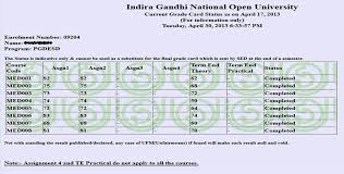 Ignou Grade Card December 2019 Status Latest News How to choose ba course and other important details.