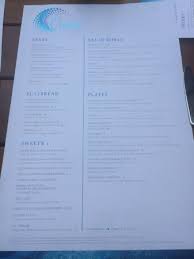 Auf meinem letzten besuch, wir hatten jeweils ein glas. Menu Picture Of Oceana Coastal Kitchen San Diego Tripadvisor
