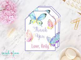 Butterfly Favor Tags Butterfly Birthday Fluttering By Party Etsy Butterfly Birthday Butterfly Invitations Butterfly Birthday Party