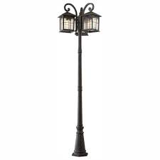 We stock path, spot, flood and well lights. Home Decorators Collection Brimfield 3 Head Black Aged Iron Outdoor Post Light 2 Pack Hb7019a 292 2 The Home Depot