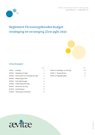 Reglement Persoonsgebonden budget verpleging en verzorging ...