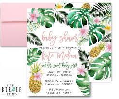 Tropical Baby Shower Invitation Girl Pineapple Baby Shower Etsy Pineapple Baby Shower Invitation Tropical Bridal Shower Invitations Tropical Baby Shower Invitations