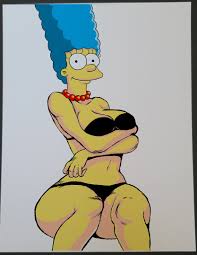 Marge Simpson Pin-Up Color Illustration Art Print | KeyeskeKara Creations