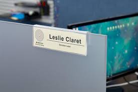 8 5w X 2 5h Cubicle Name Tag Holder For 1 2 Walls Clear Name Plate Custom Sign Office Signage
