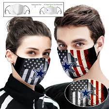 Nfl Dallas Cowboys American Flag Full Printing Face Mask
