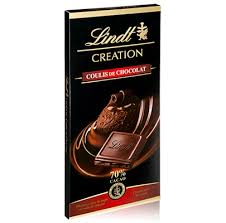 Tablette Lindt Creation Noir 70 Coulis De Chocolat Kemasan
