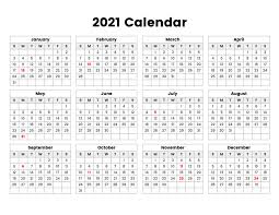 Print the calendar template or use it digitally. 2021 Year Calendar With Holidays