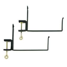 Accent your porch or deck railing with the mayne adjustable deck rail brackets. Achla Designs Clamp On Wrought Iron Flower Box Brackets Sfb 02c The Home Depot In 2021 Window Box Flowers Flower Boxes Attach Window Box