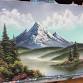 Bob Ross Wet-on-Wet Oil Painting: Majestic Mountains