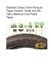 Ketahui nama kod ada pada tayar kereta supaya anda tidak ditipu oleh penjual mohon sebarkan sila share. Elakkan Ditipu Oleh Penjual Tayar Kereta