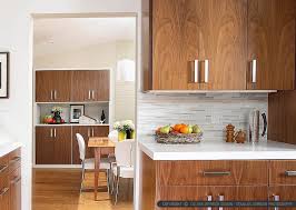 Adorable waterfall quartz countertop for a kitchen island looks refined. Modern Borwn Kitchen Cabinets With White Quartz Countertop Subway Marble Kitchen Backsplash Tile From Backsplash Com Backsplash Com