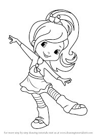 Start by drawing out the shape for her had and hat combined with guidelines for her face and inner lining for her. Learn How To Plum Pudding Muffin From Strawberry Shortcake Strawberry Shortcake Step By Step Drawing Tutorials