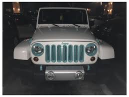 Turquoise Jeep Accessories White And Turquoise Jeep Diy In 2020 Jeep Cars Jeep Wrangler Interior Jeep Interiors